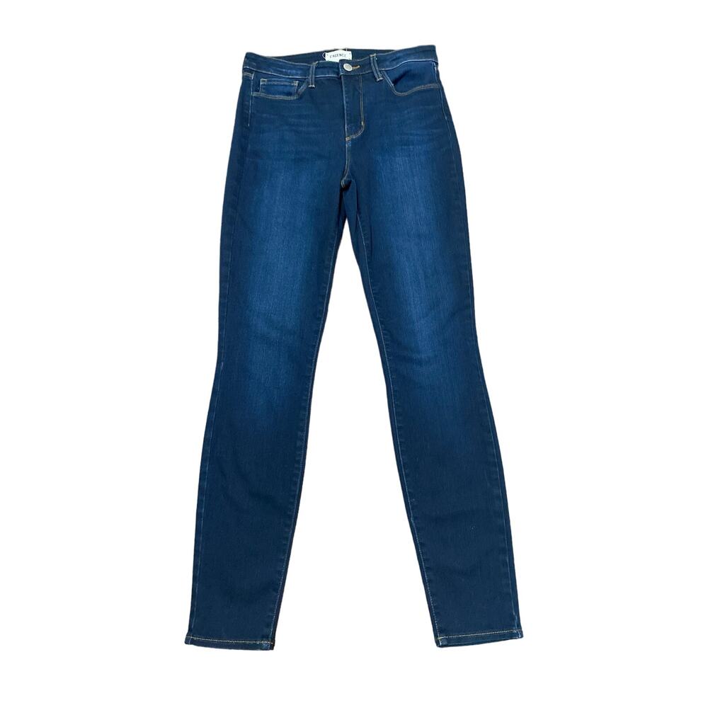 L'Agence Jeans Skinny Dark Wash Blue Denim Viscose Soft Stretch Made USA Size 27